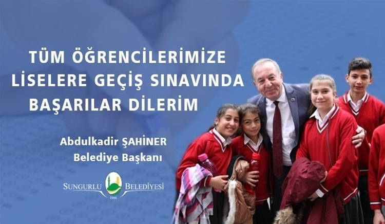 ŞAHİNER ÖĞRENCİLERE MESAJ YOLLADI