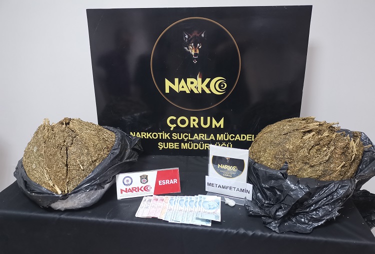 ÇORUM ÜZERİNDEN UYUŞTURUCUYA GEÇİT YOK