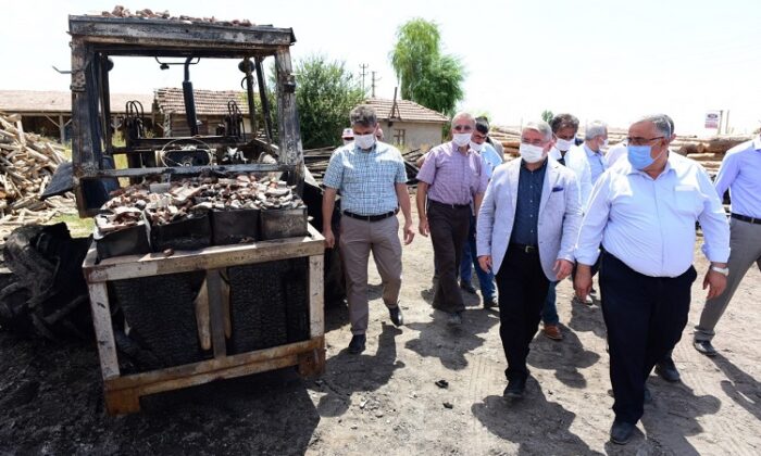 AŞGIN’DAN YANGINZEDE ESNAFA ZİYARET