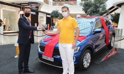 AHL PARK TALİHLİSİ ARACINA KAVUŞTU
