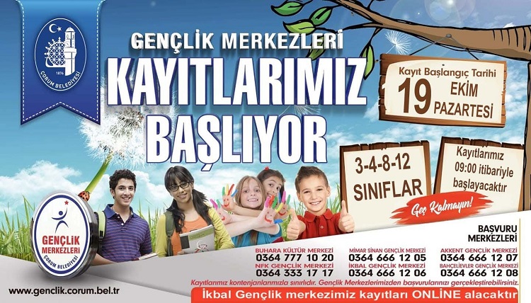 GENÇLİK MERKEZLERİNDE KAYITLAR BAŞLIYOR