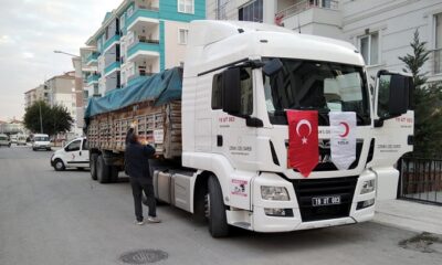 İZMİR’E BİR TIR YARDIM GÖNDERİLDİ