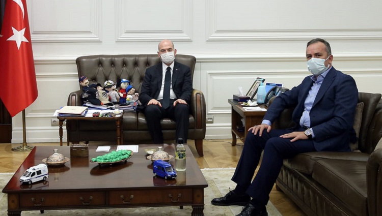 SÜLEYMAN SOYLU’YU ZİYARET ETTİ