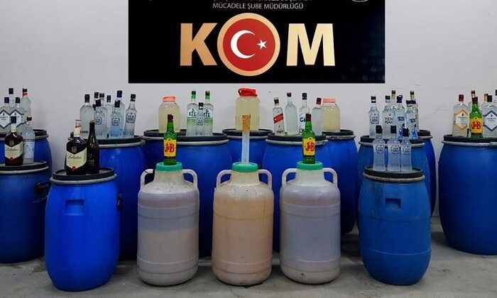 1863 LİTRE SAHTE İÇKİ ELE GEÇİRİLDİ