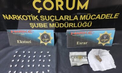 ÇORUM’DA ESRAR VE HAP YAKALANDI