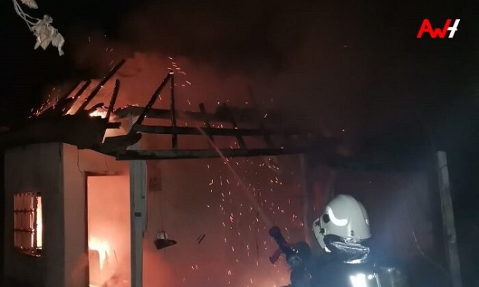 BAĞ EVİNDE YANGIN ÇIKTI