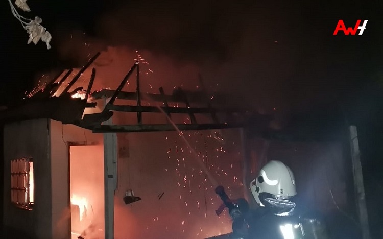BAĞ EVİNDE YANGIN ÇIKTI