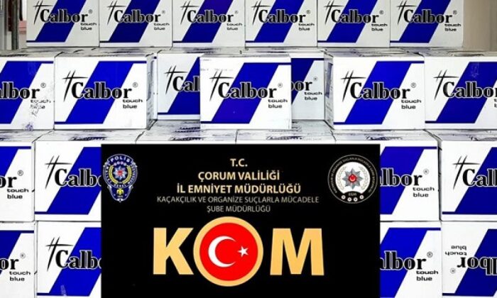 ÇORUM’DA KAÇAK MAKARON YAKALANDI