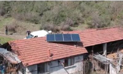 ÇATIDAKİ GÜNEŞ ENERJİSİNİ ÇALDILAR