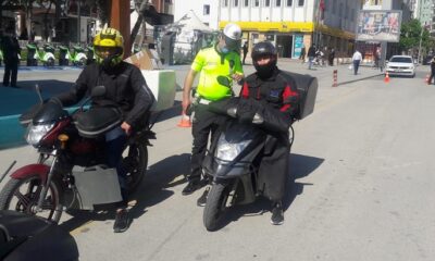 MOTOSİKLET SÜRÜCÜLERİ DENETLENDİ