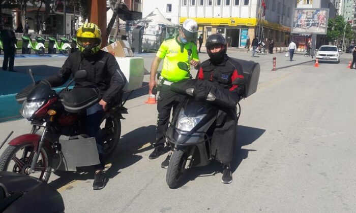 MOTOSİKLET SÜRÜCÜLERİ DENETLENDİ