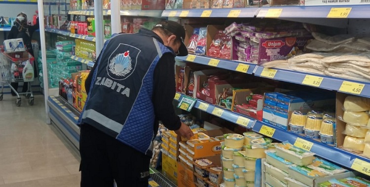 ZABITA EKİPLERİ MARKETLERİ DENETLEDİ