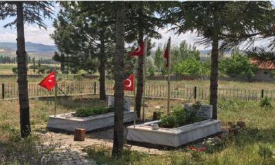 ŞEHİT MEZARLARININ BAYRAKLARI YENİLENDİ