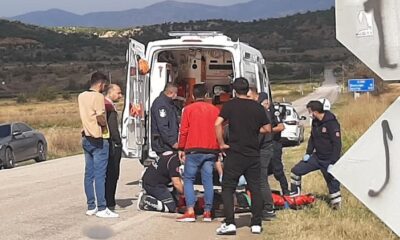 MOTOSİKLET KAZASI 2 YARALI