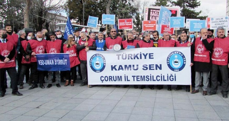KAMU-SEN’E BAĞLI MEMURLAR EYLEM YAPTI