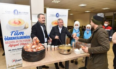 ÖĞRENCİLERE SICAK ÇORBA İKRAMI