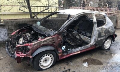 OTOMOBİL CAYIR CAYIR YANDI