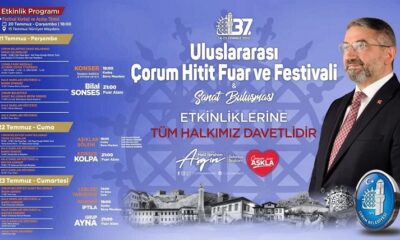 37. HİTİT FUAR VE FESTİVALİ BAŞLIYOR