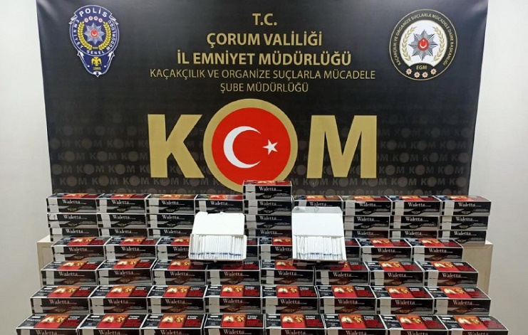 KAÇAK SİGARALAR YAKALANDI