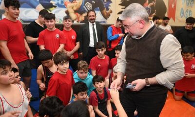 AŞGIN’DAN GÜREŞ VE KARATE TAKIMINA ZİYARET