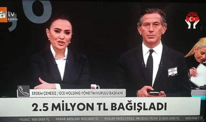 ERDEM ÇENESİZ’DEN 5 MİLYON TL BAĞIŞ