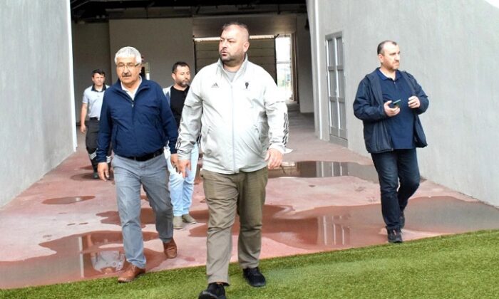 STADYUMDA İNCELEMELERDE BULUNDULAR